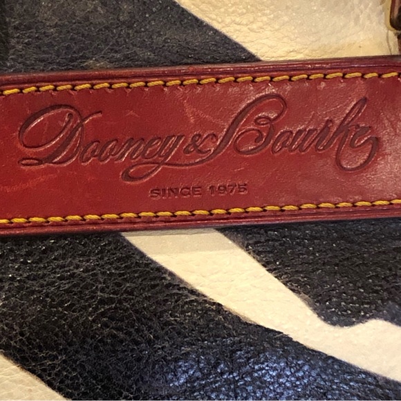 DOONEY BOURKE Vacchetta Leather Zebra Stripe Dome Shaped Crossbody Shoulder Bag - Picture 9 of 17